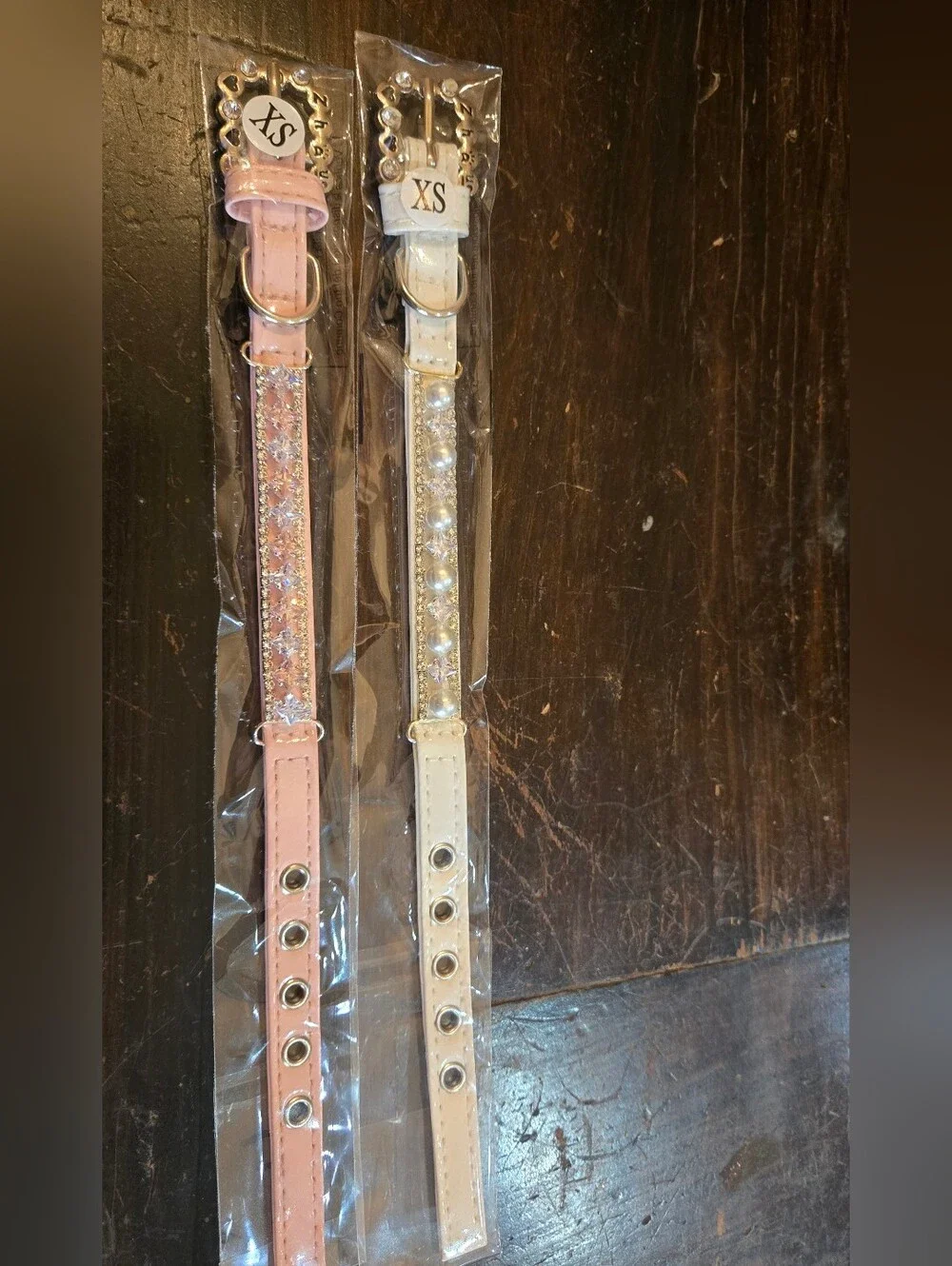 Stunning Rhinestone Pink Adjustable Dog Or Cat Collar - XS